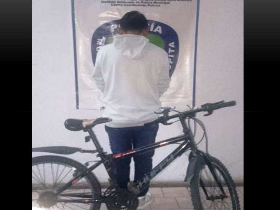 Politucupita captura a sujeto y recupera bici-vehículo en pleno centro de la ciudad